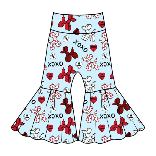 Valentine Print Bell Bottoms