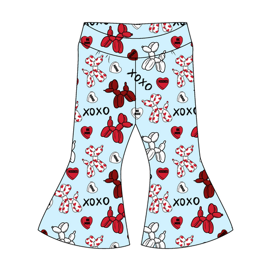 Retro Valentine Flare Pants- Customizable