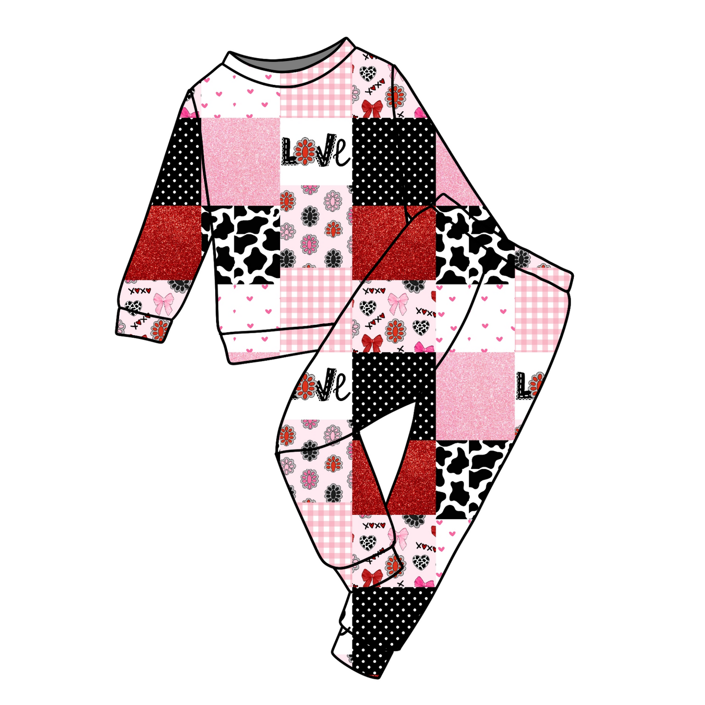 Valentine Print Jammie/Jogger Set