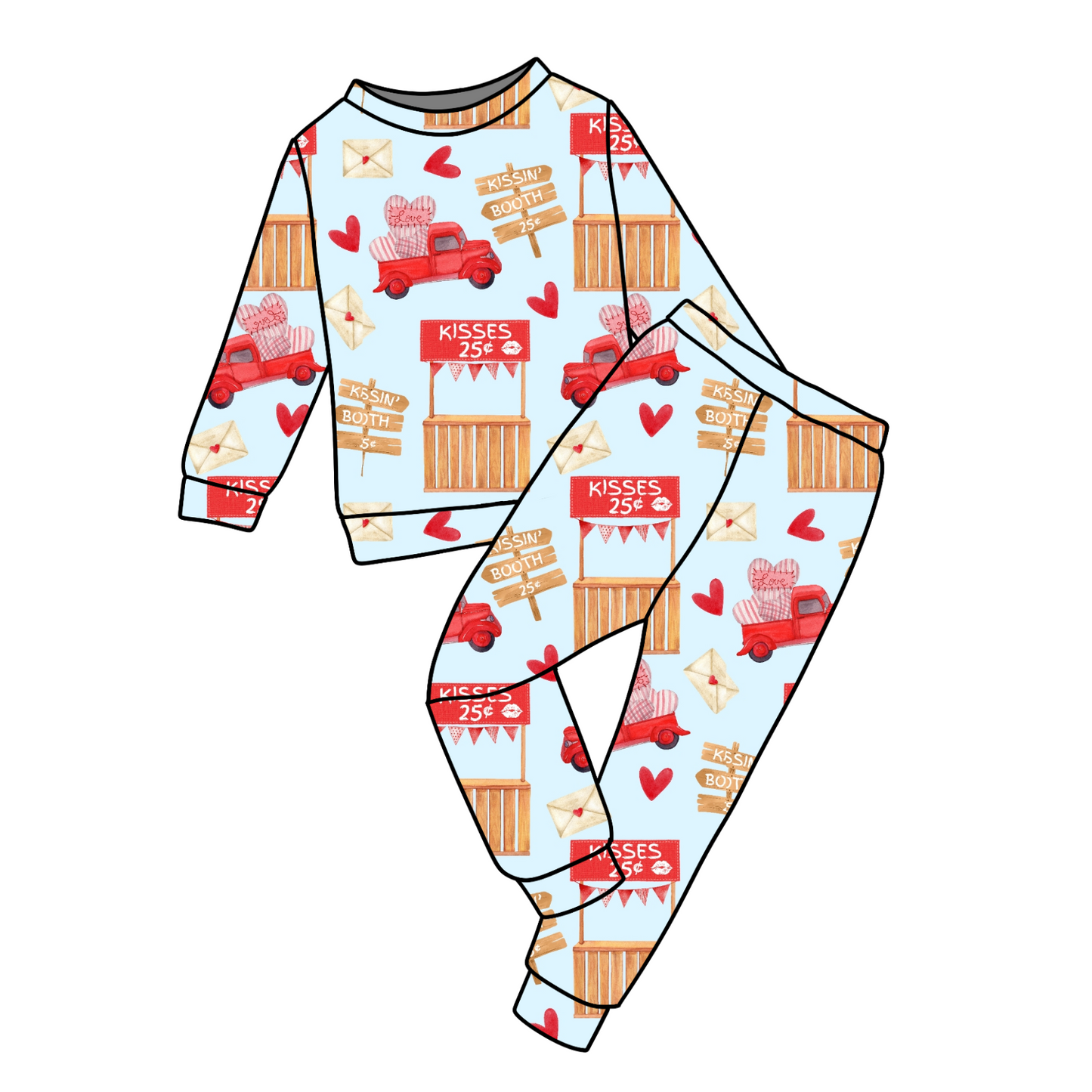 Valentine Print Jammie/Jogger Set