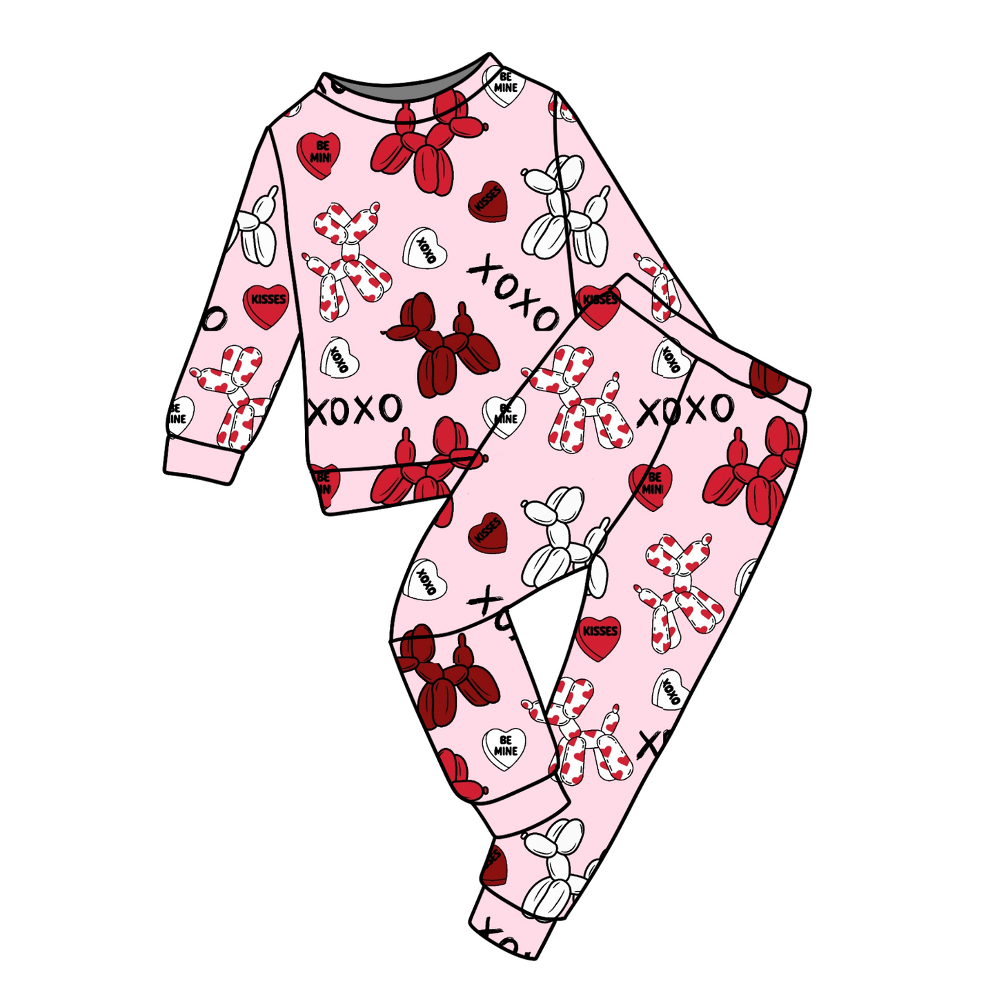 Valentine Print Jammie/Jogger Set