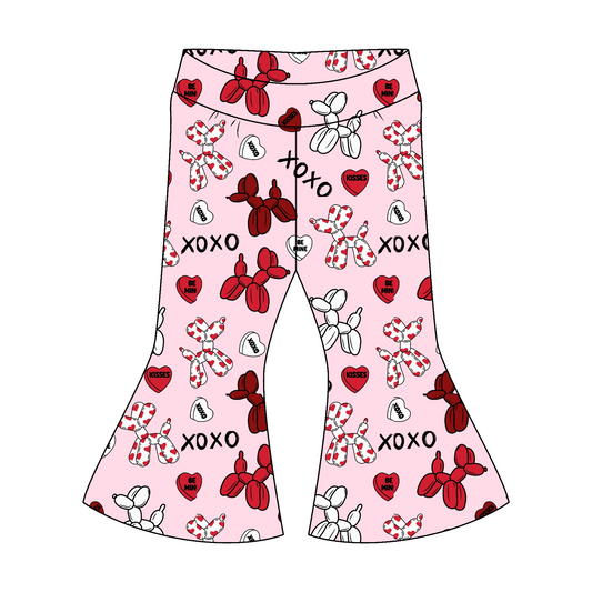 Retro Valentine Flare Pants- Customizable