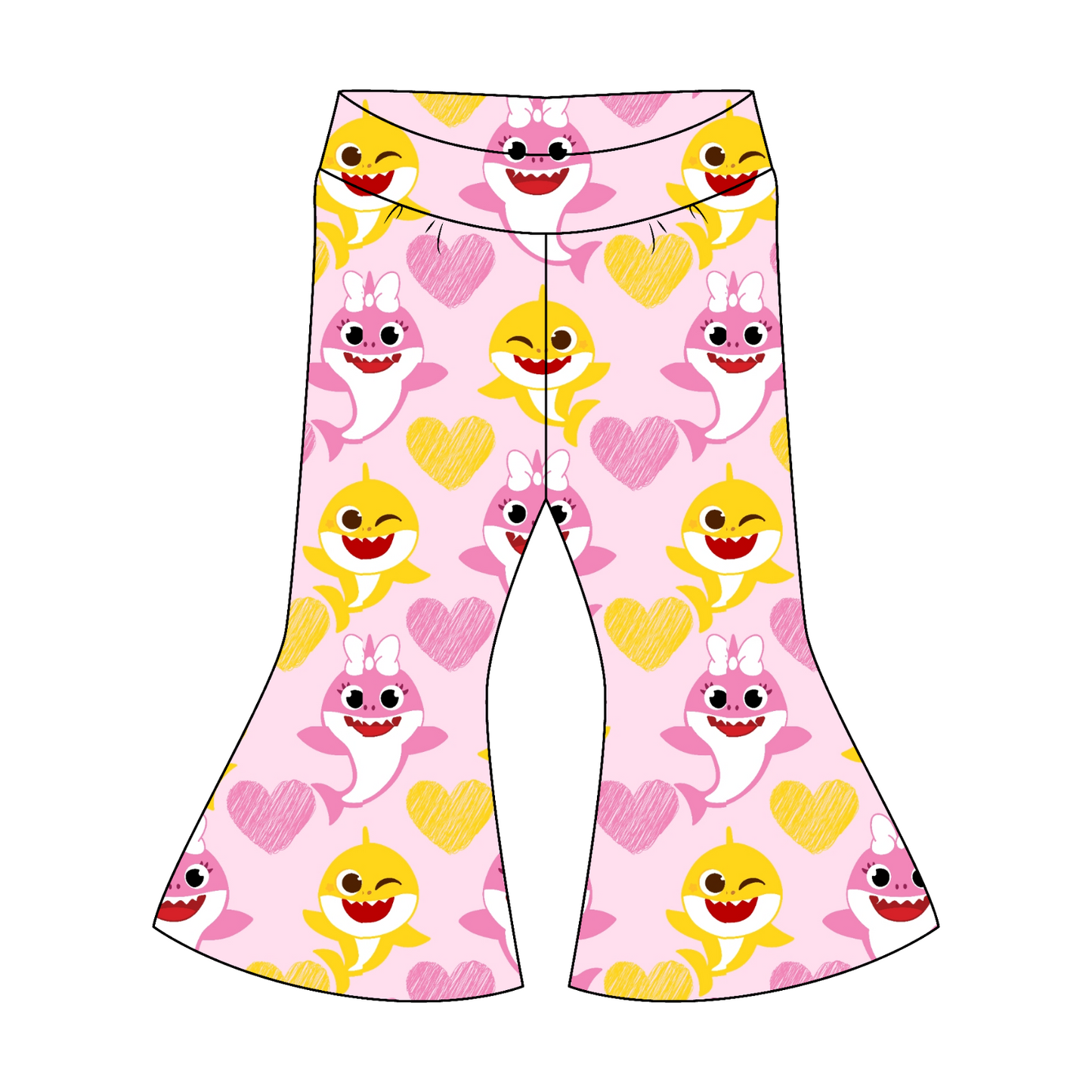 Retro Valentine Flare Pants- Customizable