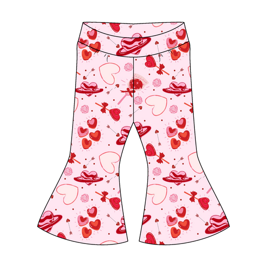 Retro Valentine Flare Pants- Customizable