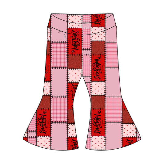 Retro Valentine Flare Pants- Customizable