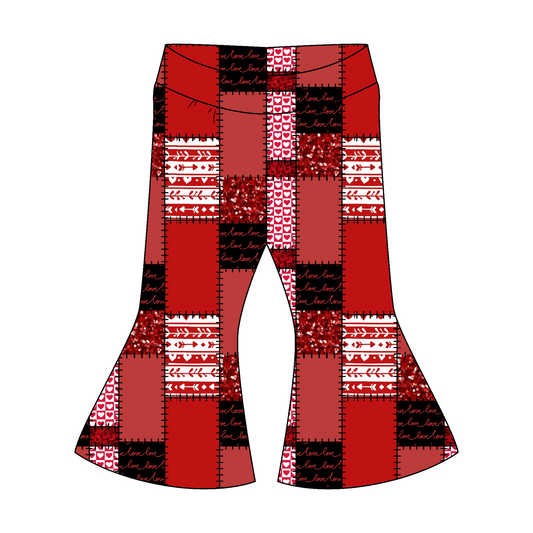 Retro Valentine Flare Pants- Customizable