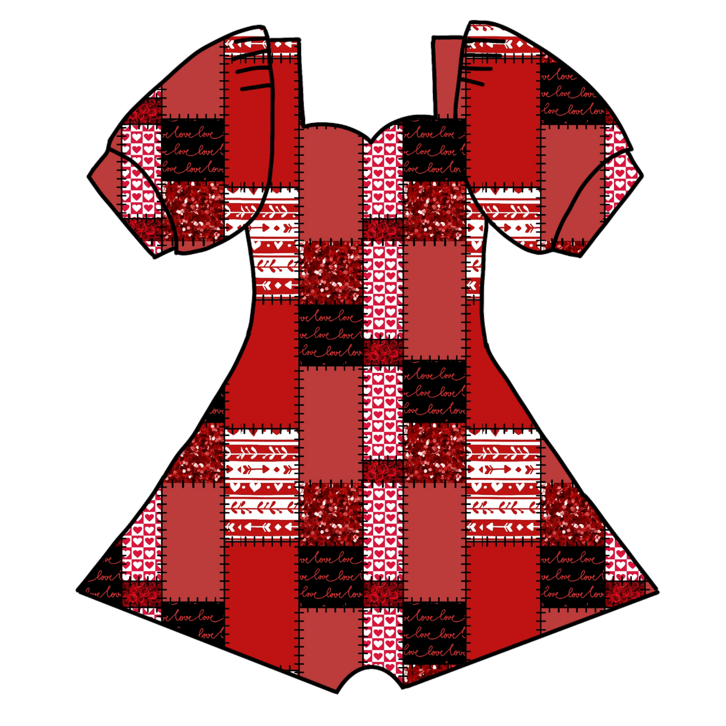 Valentine Aria Romper- Customizable