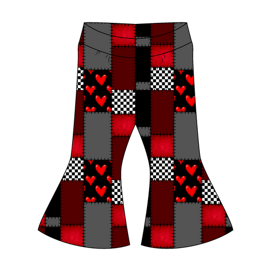 Retro Valentine Flare Pants- Customizable